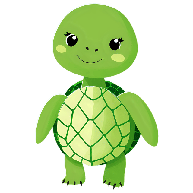 Free transparent PNG: Cute Cartoon Turtle Illustration PNG with Transparent Background