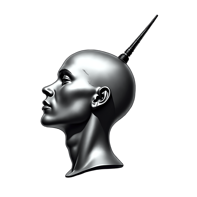 Free transparent PNG: Brushed Steel Head with Antenna  Free Downloadable PNG Clipart