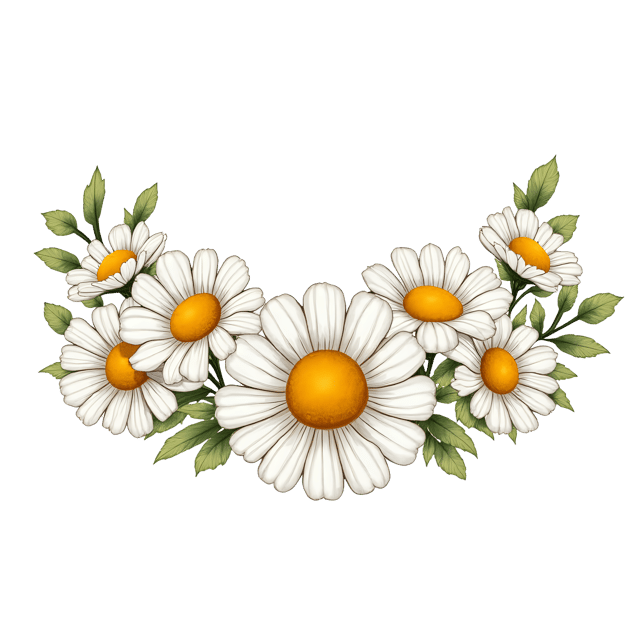 Free transparent PNG: Daisy Chain Crown PNG with Transparent Background for Crafting and Decor