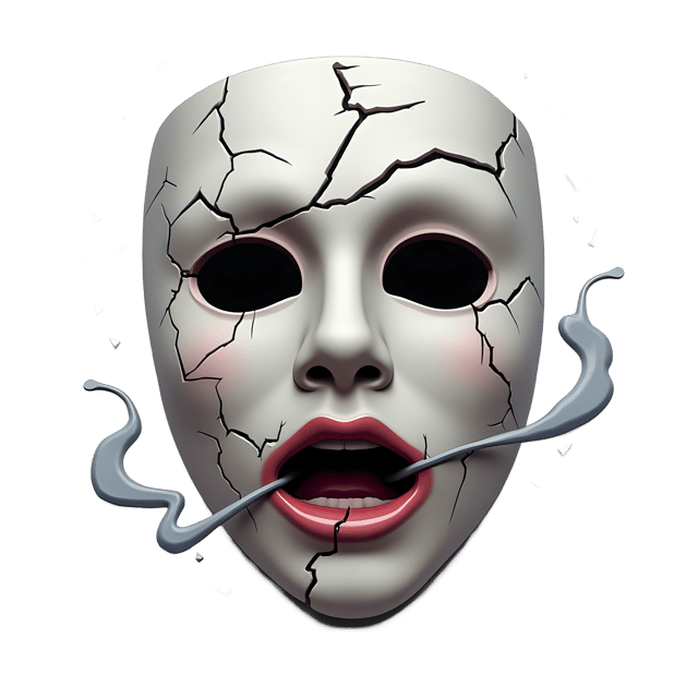 Free transparent PNG: Cracked Mask  Unique Artwork PNG, Free Download