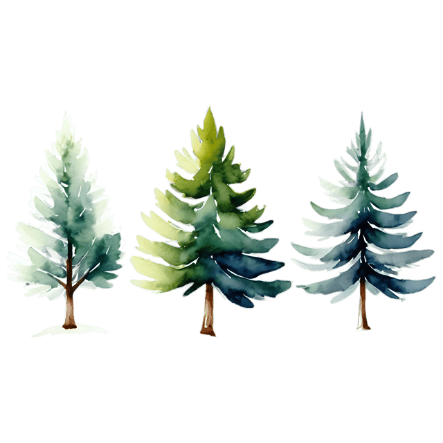 Free transparent PNG: Fir Tree Watercolor Illustration – Transparent PNG for Nature Themes