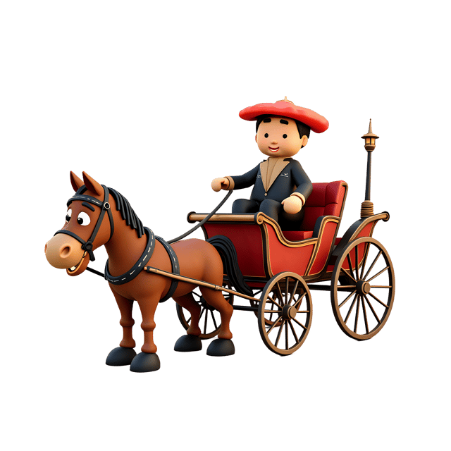 Free transparent PNG: Victorian Horse-Drawn Carriage PNG  Elegant Transportation for Historical Themes  Events