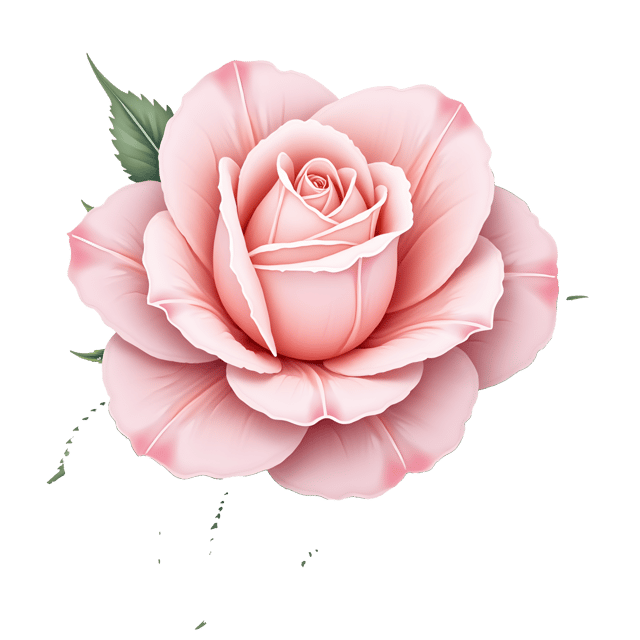 Free transparent PNG: Soft Pink Roses with Morning Dew Clipart Illustration