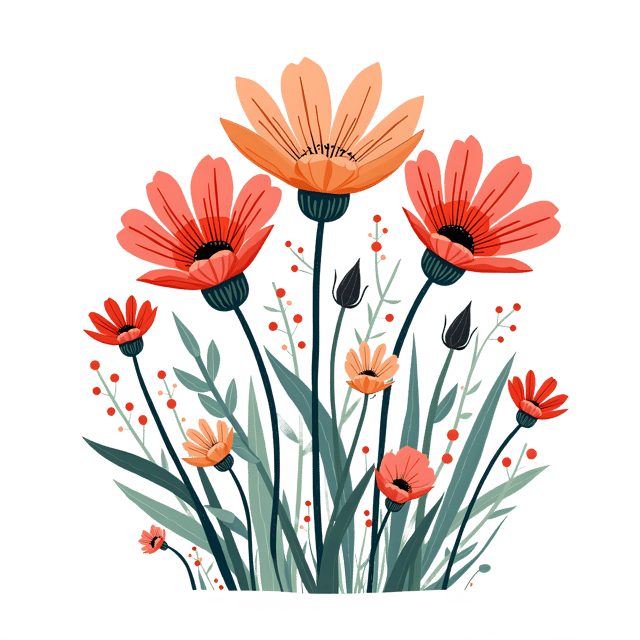 Free transparent PNG: Beaded Flowers  Boho Art Clipart, free download png