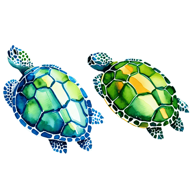 Free transparent PNG: Watercolor Turtle Shell Pattern - Transparent PNG for Various Applications