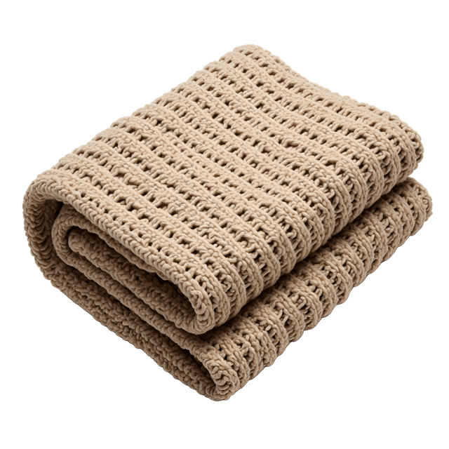 Free transparent PNG: Vintage Woolen Blanket with Hand-Knitted Patterns and Soft Texture