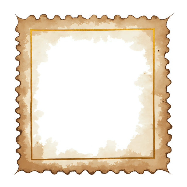 Free transparent PNG: Rustic Stamp Frame  Faded Gold Print Clipart, free transparent png download