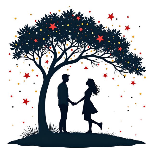 Free transparent PNG: Couple under the Stars PNG Clipart  Perfect for Romantic Designs  Decor