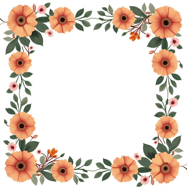 Free transparent PNG: Vintage Flower Frame PNG Clipart  Ideal for Design Projects  Decor