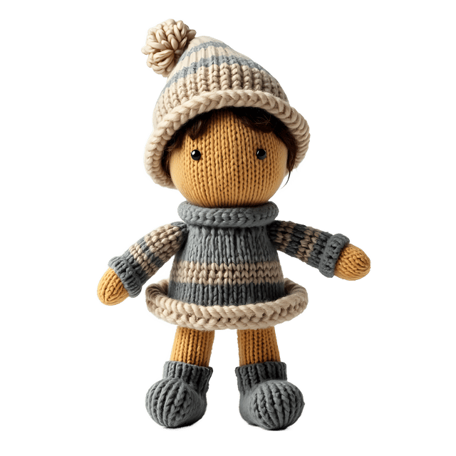 Free transparent PNG: Knitted Toy Doll PNG Clipart  Perfect for Crafting  Creative Projects