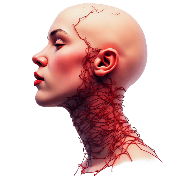 Free transparent PNG: Neck with Tangled Red Wires  Unique Vector Art, free png download