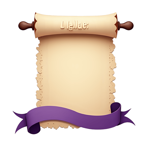 Free transparent PNG: Scroll with Purple Ribbon  Elegant Decorative Clipart, free downloadable png