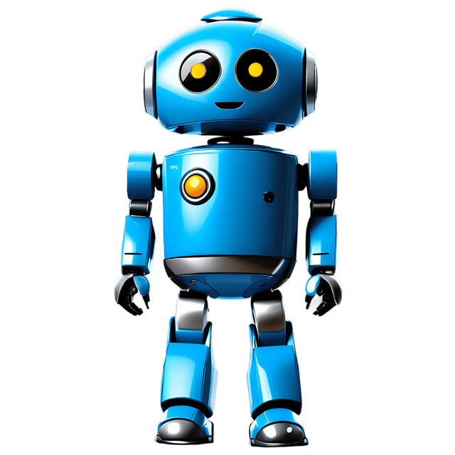 Free transparent PNG: Cute Cartoon Robot Illustration with Transparent Background in PNG Format