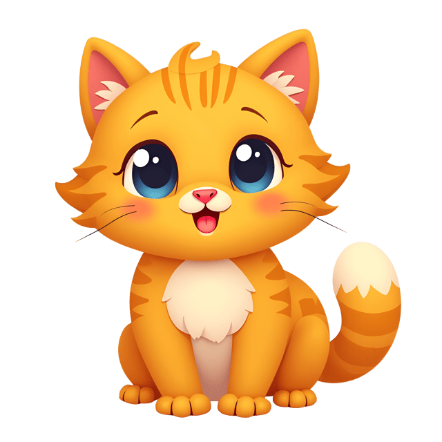 Free transparent PNG: Orange Tabby Cat PNG Clipart with Fluffy Tail and Bright Eyes for Animal Lovers