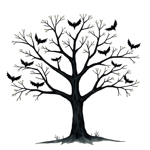Free transparent PNG: Tree with Bats  Nature Clipart, free transparent png download