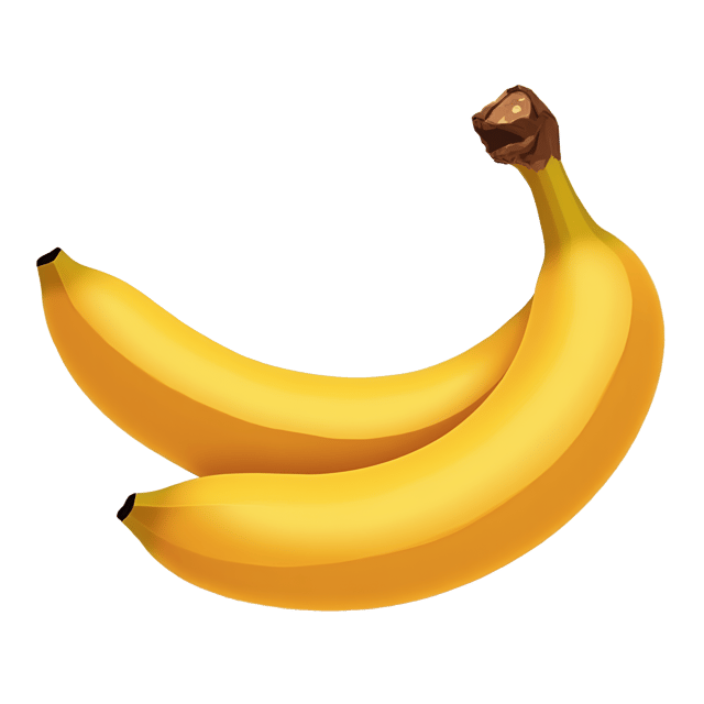 Free transparent PNG: Golden-yellow Banana Clipart with Smooth Peel and Curved Shape