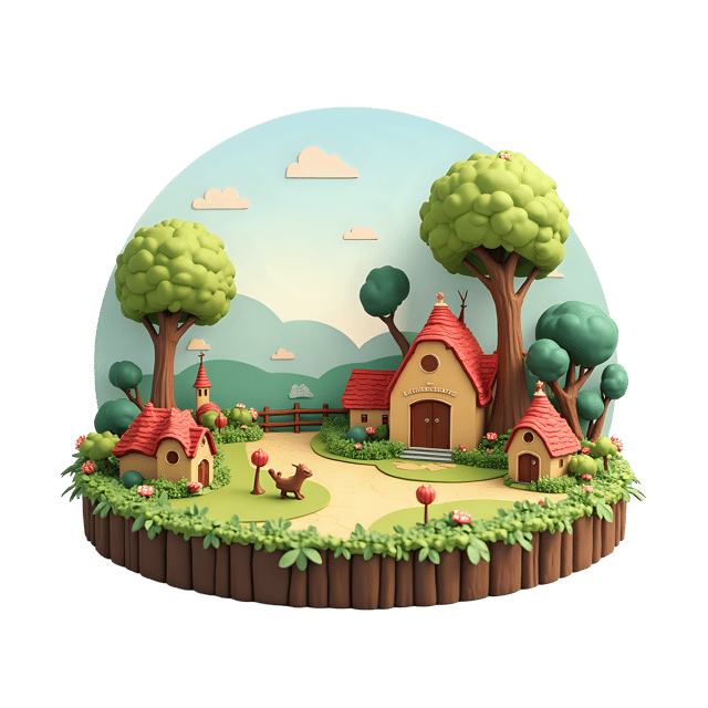 Free transparent PNG: Fairy Tale Diorama PNG Download  Enchanting Scene for Storytelling  Decor