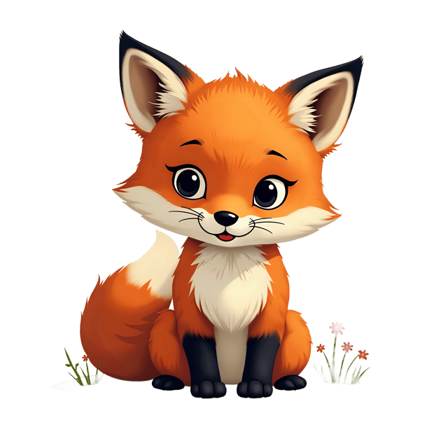 Free transparent PNG: Curious Fox Cub PNG with Transparent Background for Art and Design