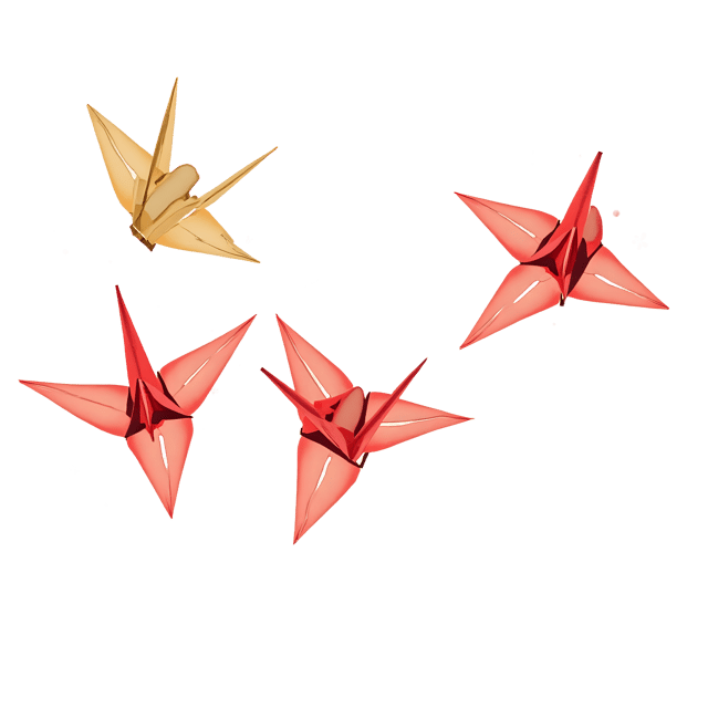 Free transparent PNG: Delicate Paper Cranes PNG for Japanese Festival Peace Symbolism