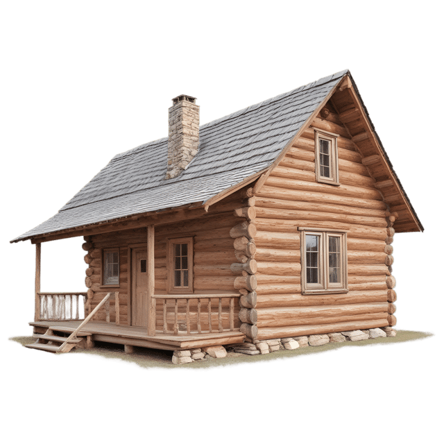 Free transparent PNG: Rustic Log Cabin PNG with Transparent Background for Art and Design Projects