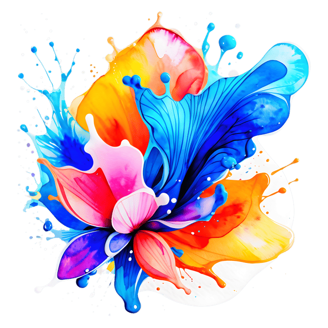 Free transparent PNG: Colorful Abstract Color Splash Illustration for Modern Art and Design Use