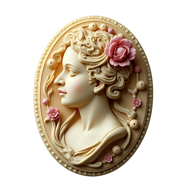 Free transparent PNG: Victorian Cameo Brooch PNG Clipart  Perfect for Historical Jewelry and Design Projects