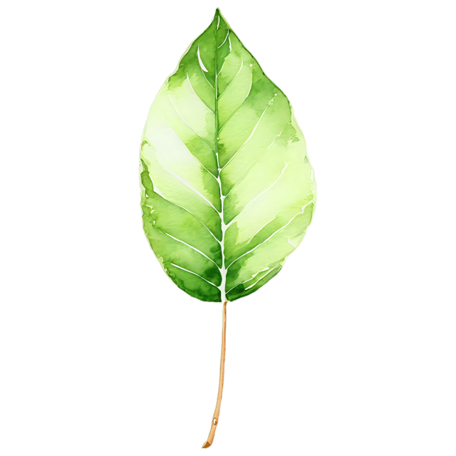 Free transparent PNG: Linden Leaf Transparent Watercolor Illustration – Gentle Nature Clipart