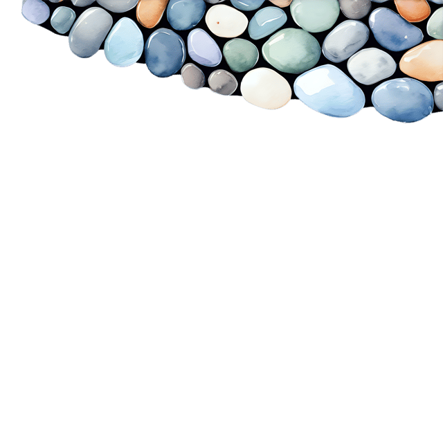 Free transparent PNG: Watercolor Pebble Path Trim - Transparent Watercolor Illustration for Decor & Crafting