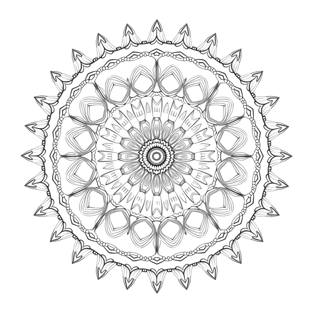Free transparent PNG: Delicate Symmetrical Mandala with Tiny Dots - Transparent PNG for Art and Design