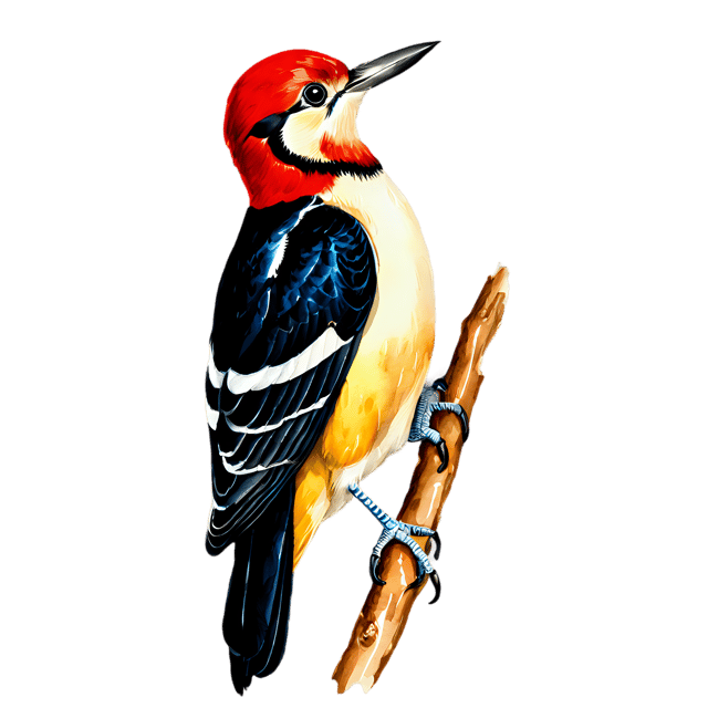 Free transparent PNG: Transparent Watercolor Woodpecker Illustration – Gentle Bird Clipart