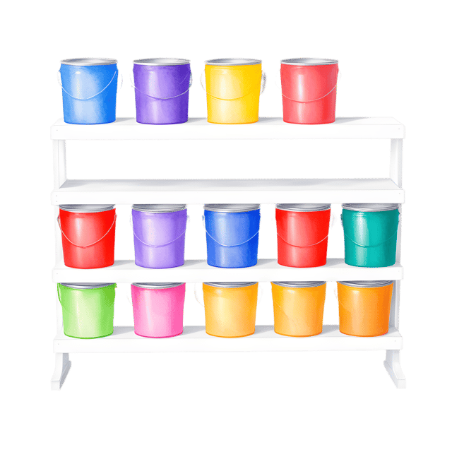 Free transparent PNG: Cheerful Paint Bucket Arrangement PNG for Creative Design and Decor