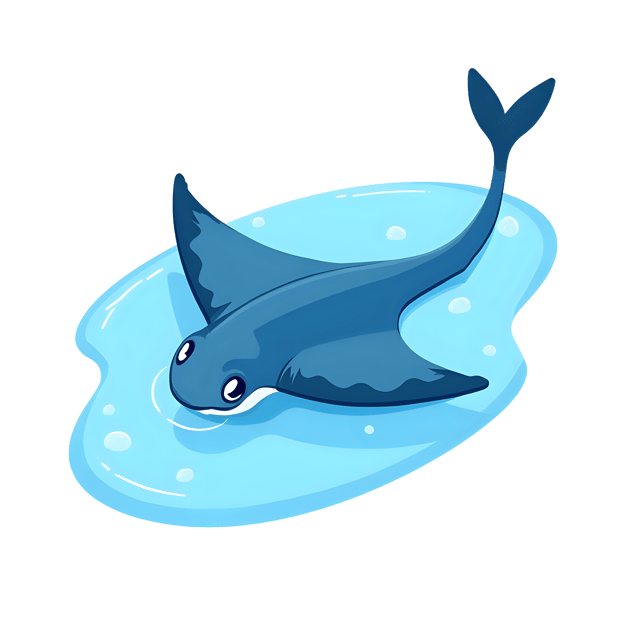 Free transparent PNG: Smooth Stingray  Underwater Life Clipart, free png download