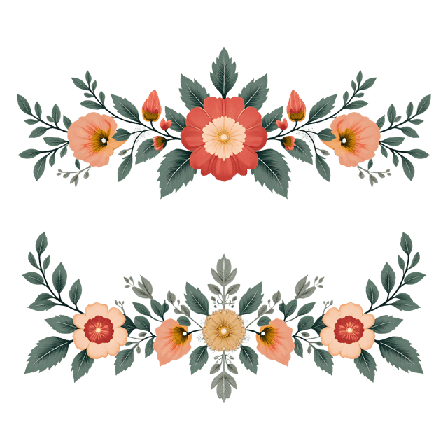 Free transparent PNG: Victorian Floral Divider Element PNG Clipart  Elegant Design Element for Various Projects