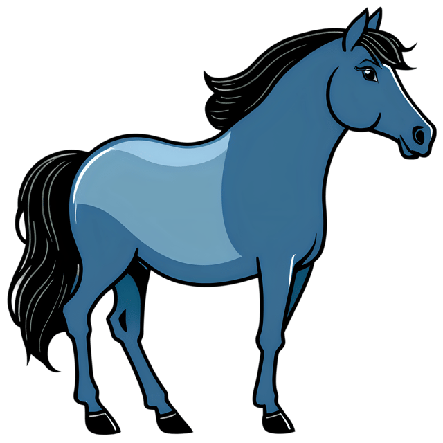 Free transparent PNG: Cute Cartoon Horse Illustration for Nursery Decor, Clipart, and Crafts