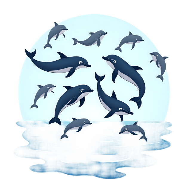 Free transparent PNG: 10 Dolphins Jumping Out of the Water Transparent PNG