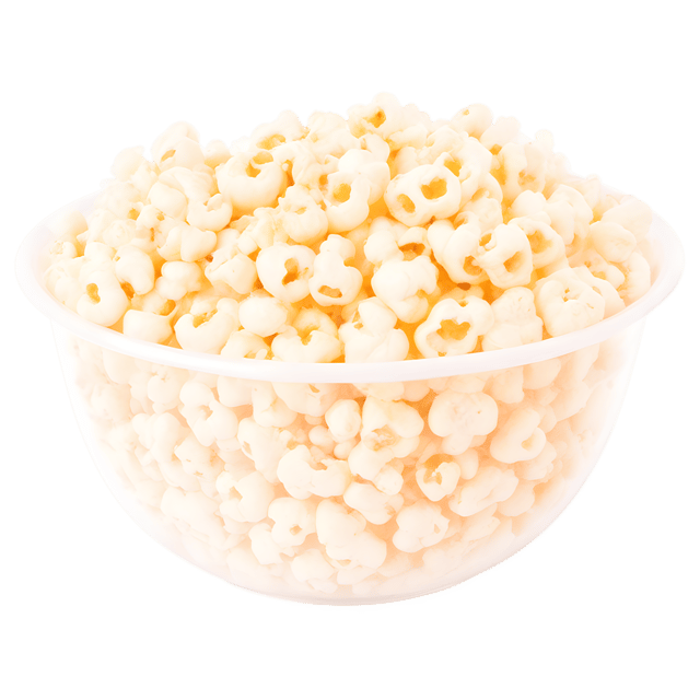 Free transparent PNG: Golden Popcorn in Transparent Plastic Bowl PNG for Food Photography and Design