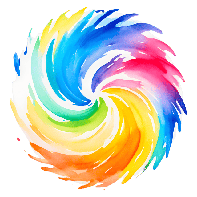 Free transparent PNG: Vivid Color Swirls Abstract Design with Transparent PNG Background