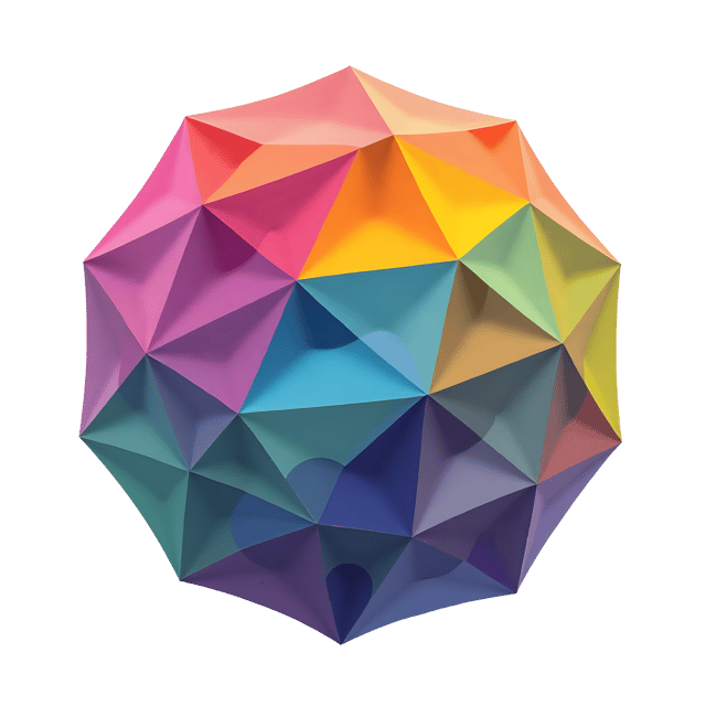 Free transparent PNG: Colorful Polygonal Structure PNG with Sharp Angles and Vibrant Colors
