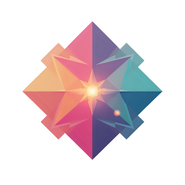 Free transparent PNG: Glowing Geometric Design with Transparent Background PNG