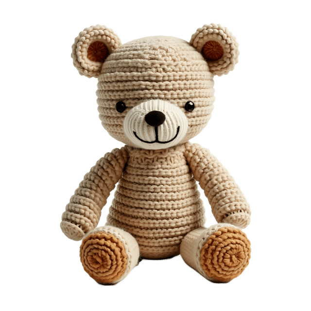 Free transparent PNG: Organic Yarn Knitted Doll PNG with Transparent Background