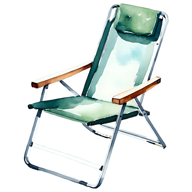 Free transparent PNG: Transparent Watercolor Camping Chair Illustration - Gentle PNG for Artists & Designers