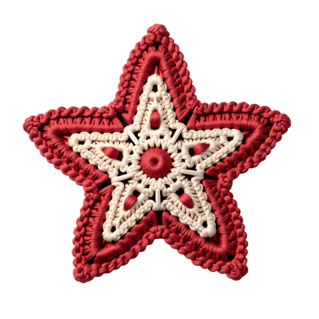 Free transparent PNG: Cozy Crochet Star PNG with Transparent Background for Crafting and Decor