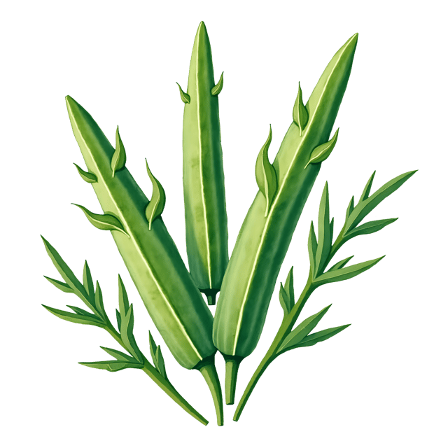 Free transparent PNG: Okra PNG  Perfect for Farm to Table Design, Kitchen Art  Decor