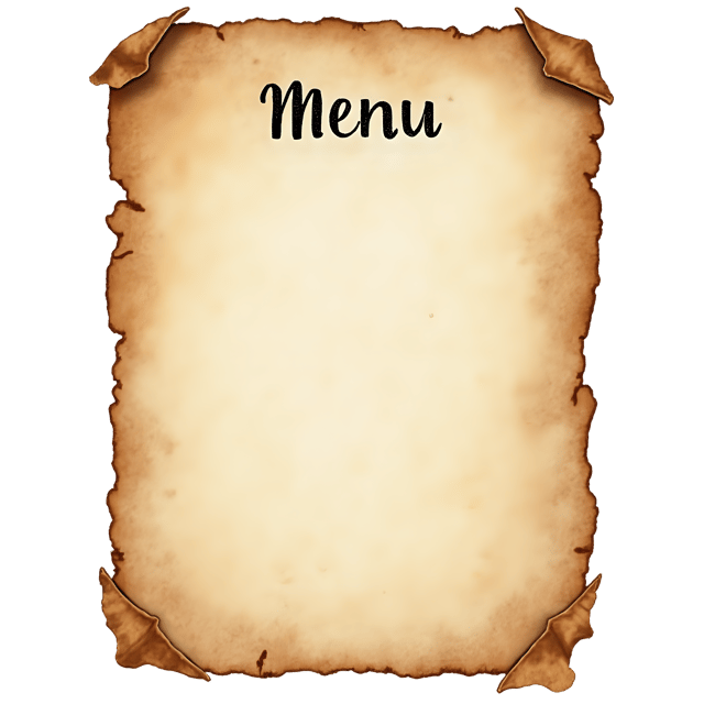Free transparent PNG: Vintage Ephemera Menu Card  Browned Paper Tone, free download png clipart