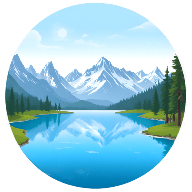Free transparent PNG: Serenity Lake PNG with Transparent Background for Nature and Mountain Scenery Design