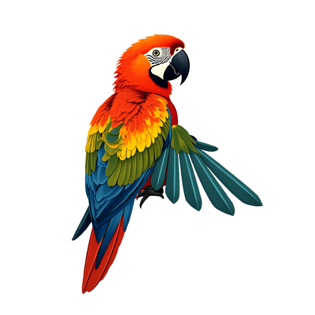Free transparent PNG: Exotic Parrot Feather PNG with Transparent Background for Vibrant Imagery