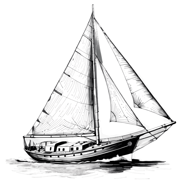 Free transparent PNG: Sailboat Pencil Sketch – Free Transparent PNG Download