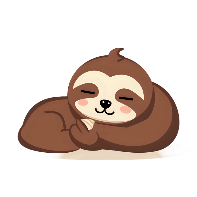 Free transparent PNG: Sleepy Sloth PNG with Transparent Background for Cute Animal Illustrations