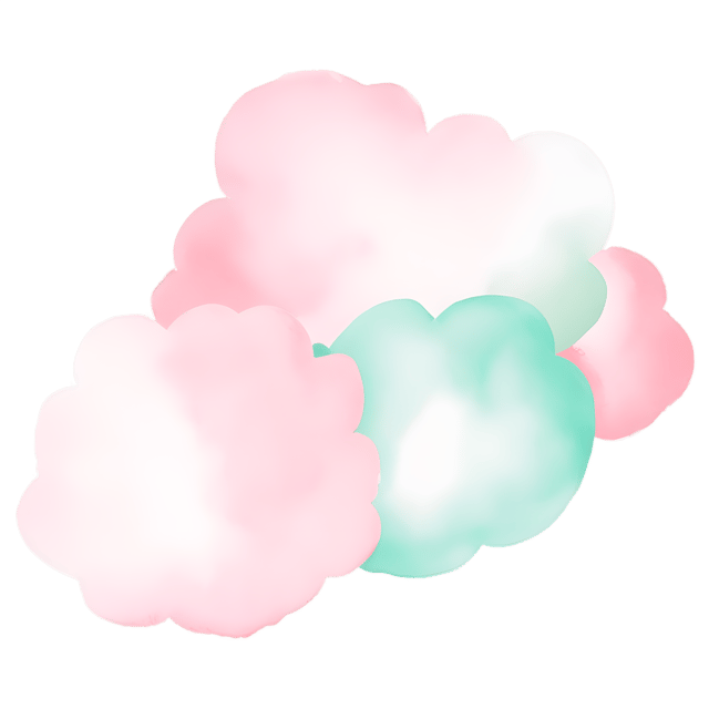 Free transparent PNG: Pastel Pink and Green Abstract Floating Forms PNG Design for Artistic Backgrounds