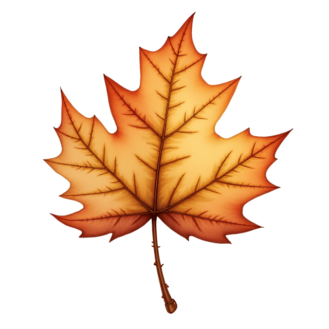 Free transparent PNG: Bronze Birch Leaf Watercolor Illustration with Gold and Brown Tones